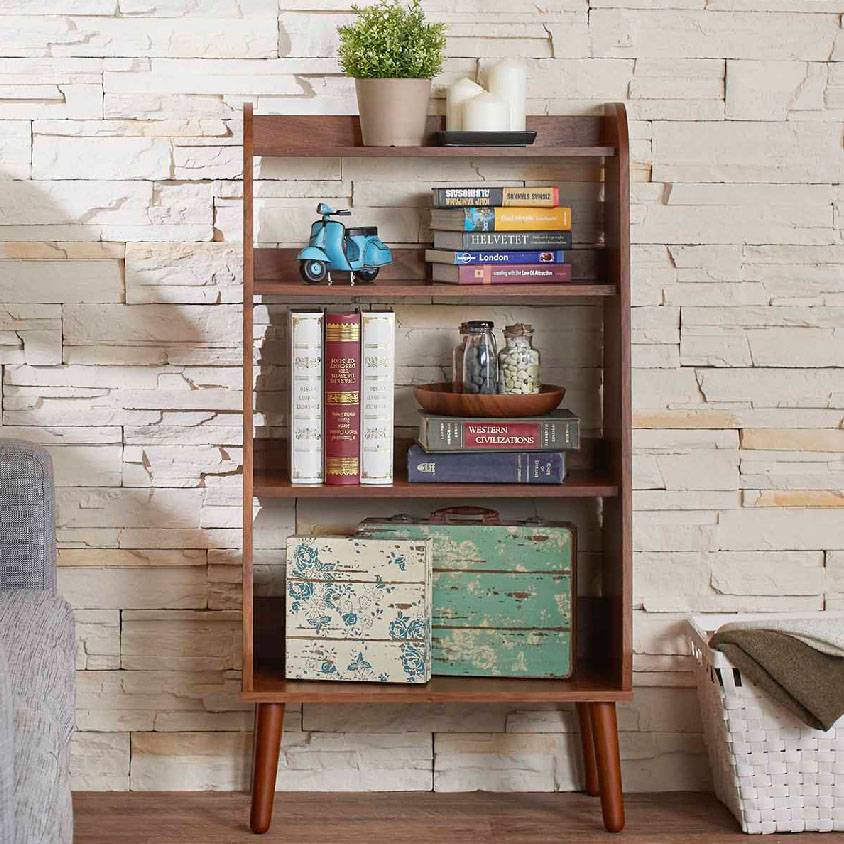 JapaneseStyle Retro Bookcase Flat Packing Wood Furniture